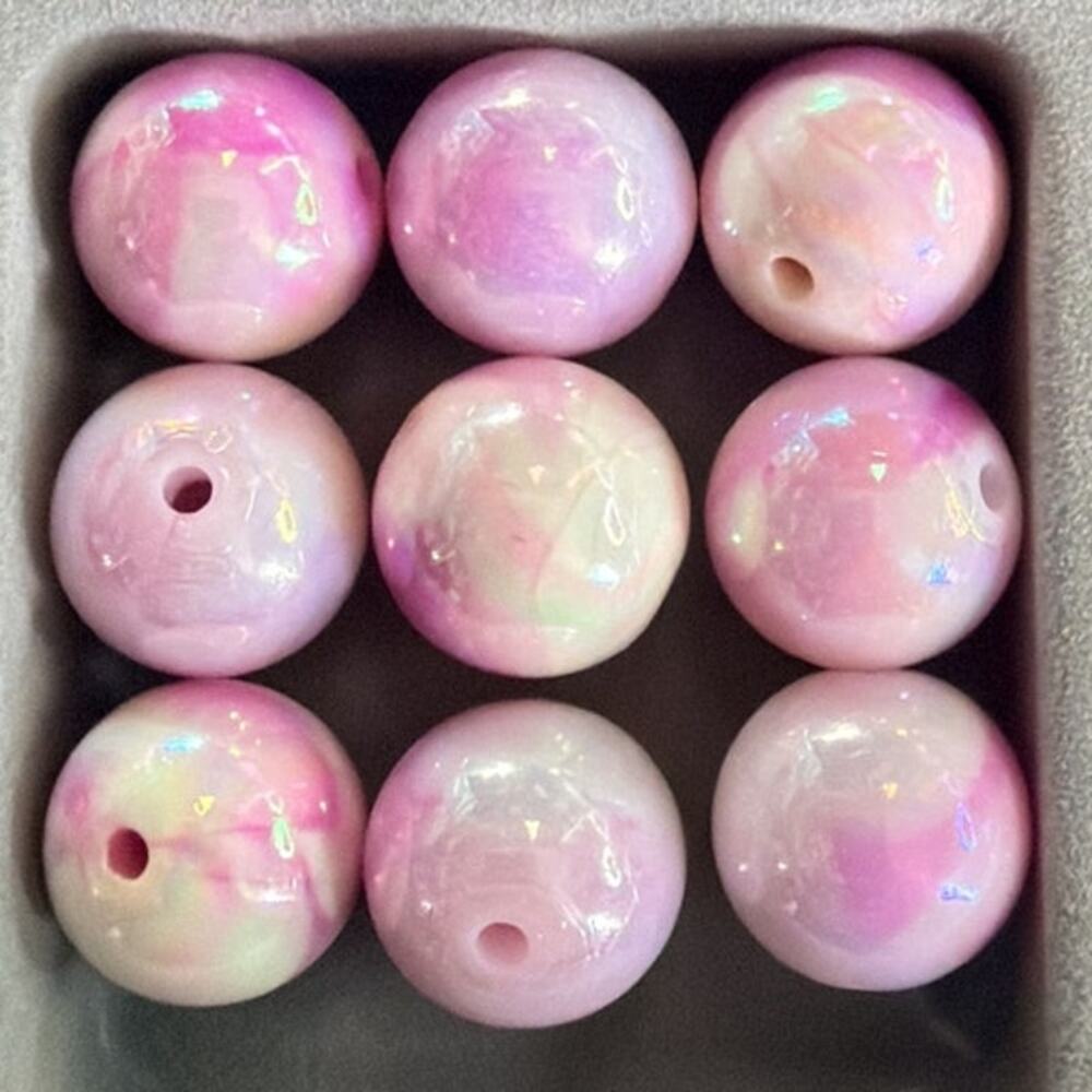 #8127 5 piece Marbled Cloud beads - You Choose color - 16mm For Beadable Items